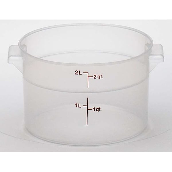 Cambro 4 qt. Round Translucent Measuring Storage Container, PK12